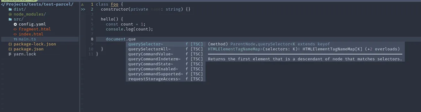 NeoVim TS documentation