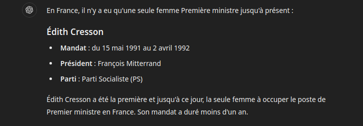 ChatGPT n’est pas à jour