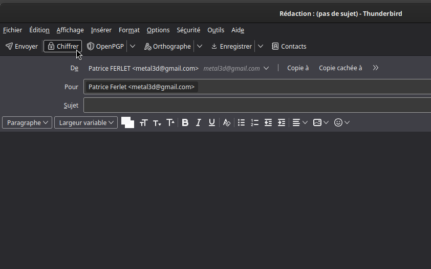 Chiffrer un message, c’est un bouton
