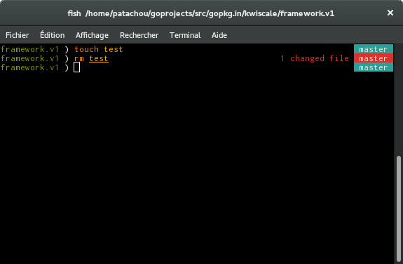 Fish dans un dossier Git