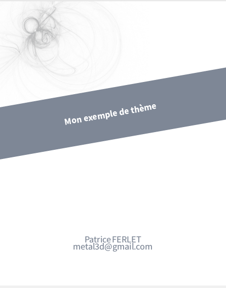 La page titre